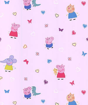 Simpelt Peppa Gris doodle-mønster wallpaper — Sød gris Wallpapers