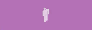 Periwinkle-farvet stiliseret menneskeomrids Twitter-header — Minimalistisk Wallpapers