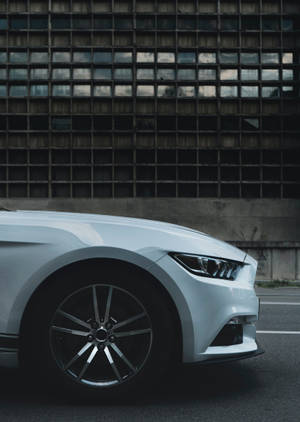 Perlehvid Ford Mustang tapet — Oppo Pad 5 Pro Wallpapers