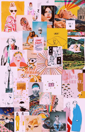 Pigeagtig Æstetisk Collage — Æstetisk pige Wallpapers