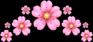 #emoji #krone #pink #blomst #corona #emoji #flor #rosa - Iphone Flower Emoji Png, Transparent Png — Pink Floral Wallpapers