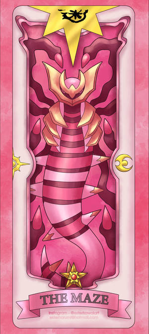 Pink Giratina Spillekort Baggrund — Pixel 9 Wallpapers