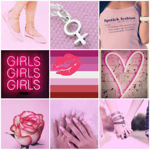 Pink Lesbisk Æstetik Montage — Pink anime aesthetic Wallpapers