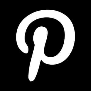 Pinterest logo sort og hvid