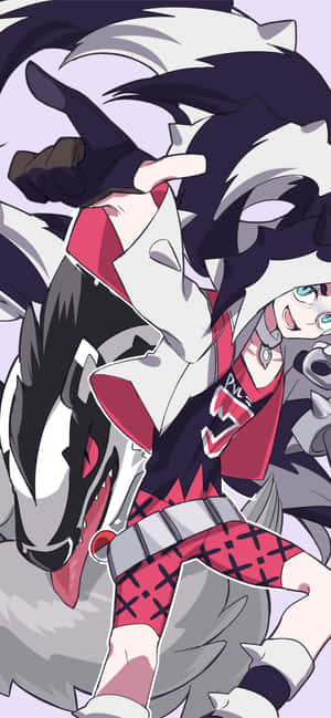 Pokémon-træner Piers og Obstagoon — Oppo Reno16 Pro Wallpapers