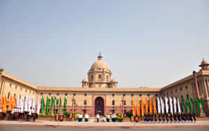 Rashtrapati Bhavan Indiens præsidentpalads flag
