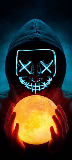 Realme 7 Mand i LED-maske — Pixel 9 Wallpapers