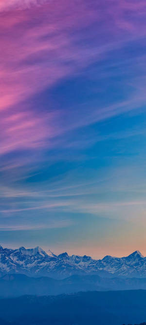 Realme 7 Smuk Himmel og Bjerge — Pixel 9 Wallpapers