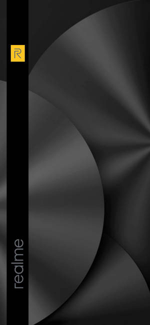 Realme Logo Skinnende Sort — Sort Wallpapers