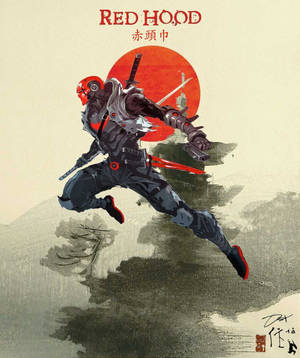Red Hood japansk stil fanart wallpaper — Motorola Razr Ultra 2025 Wallpapers