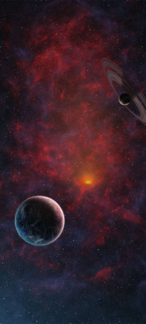 Redmi Note 10 Rødt Alien Rum — Galaxy telefon Wallpapers