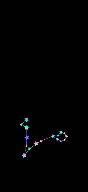 Regnbue Fiskene stjernebillede wallpaper — iPhone 13 Pro Max Wallpapers