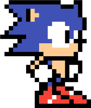Retro blå figur pixelkunst — Sonic The Hedgehog Wallpapers