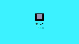 Minimalistisk blå Game Boy Color kunst tapet