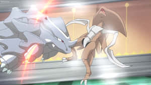 Rhyhorn mod Kabutops — Anime landskab Wallpapers