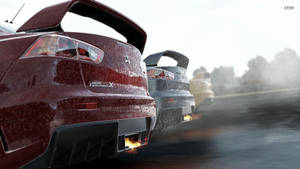 Rød bil i snitvisning fra Project Cars