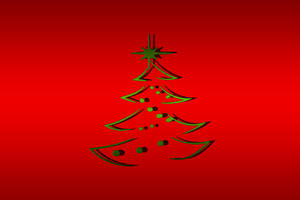 Rød juletræsgrafik — Rød jul Wallpapers