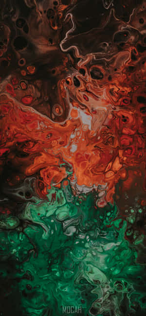 Rød og grøn moderne — Tecno Spark 50 4G Wallpapers