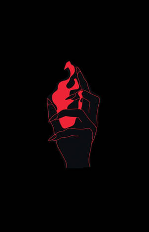 Rød og sort æstetisk magi — Galaxy Tab S9 FE Wallpapers