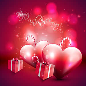 Rød sød Valentinsdag illustration — Sød valentinsdag Wallpapers