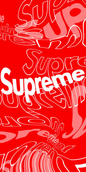 Rød Supreme forskellige skrifttyper logo — 18:9 Wallpapers