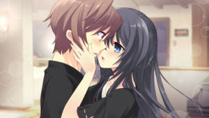 Romantisk anime lesbisk baggrund — Anime lesbisk Wallpapers