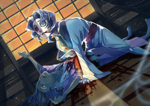 Rui Demon Slayer i huset tapet