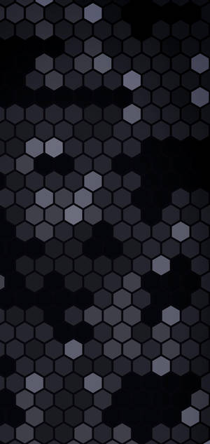 S10+ Sekskant Sort Abstrakt tapet. — iPhone 14 Wallpapers