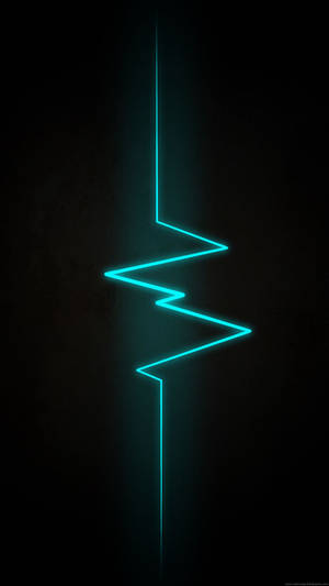 Neon ECG-test-logo lodret låseskærm tapet. — Låseskærm Wallpapers