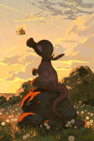 Salandit med Cutiefly — Pokemon Wallpapers