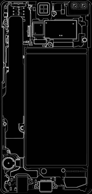 Galaxy S10 Plus sort og hvid telefon wallpaper — iPhone 13 Pro Wallpapers