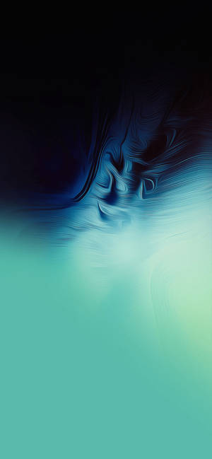 Samsung Mobil Turkis Og Sorte Bølger — Galaxy S25 Wallpapers