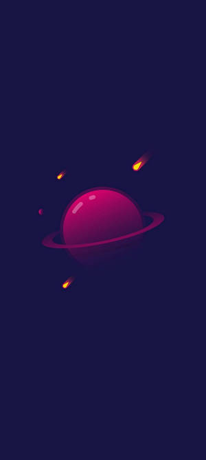 Samsung S21 Ultra Saturn og Kometer Baggrund — Pixel 9 Wallpapers