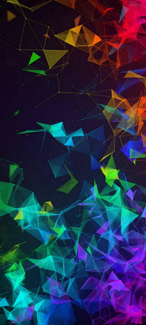 Samsung S21 Ultra Farverige Trekanter Baggrund — Infinix Note 50s Wallpapers