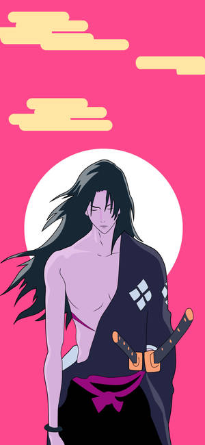 Samurai Champloo Jin Pink Himmel tapet — iPhone 16e Wallpapers