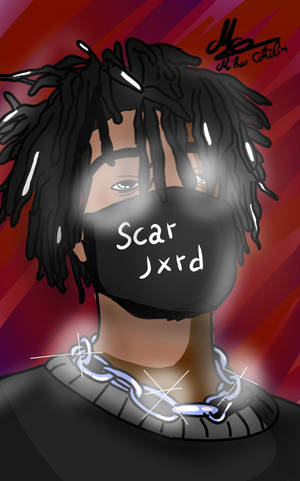 Scarlxrd Rød Fan Kunst Wallpaper — RedMagic Tablet Wallpapers
