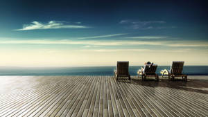 Scenisk havudsigtsplatform tapet — 1600x900 Wallpapers