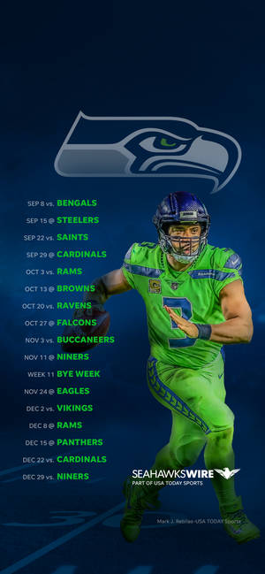 Seattle Seahawks Tidsplan tapet — iPhone 16 Pro Max Wallpapers