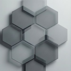 Overlappende grå sekskantmønster med ren, moderne æstetik. — Pixel Watch Wallpapers