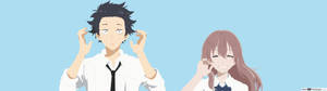 Minimal A Silent Voice Shouko Shoya wallpaper — 3840x1080 Wallpapers
