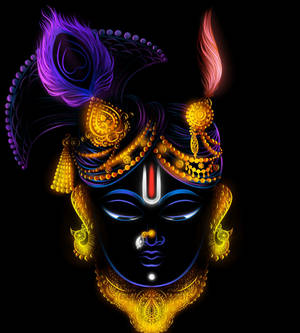 Shrinathji i neonlys kunst — Oppo Find N6 Wallpapers