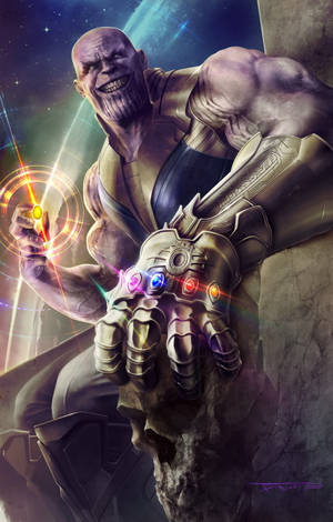 Thanos på trone HD — Galaxy Tab S Wallpapers