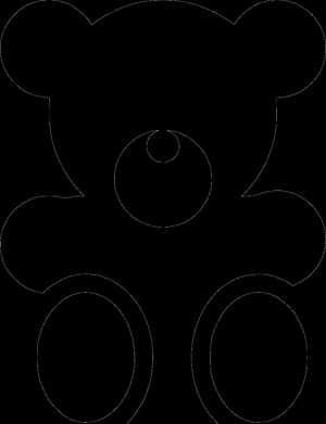 Bamse - Bamse png sort, gennemsigtig png