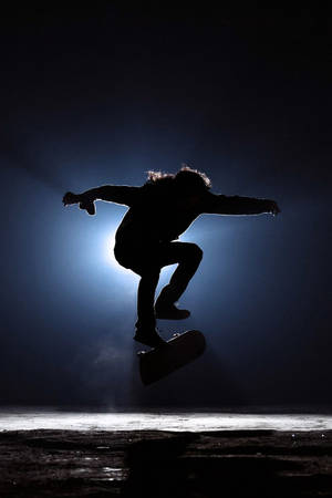 Skateboard silhuet sportsmobil tapet. — 2:3 Wallpapers