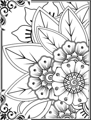 Blomster malebog billeder — 3:4 Wallpapers