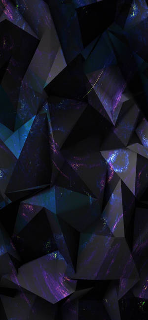 Skinnende sort og lilla æstetisk kunst — Galaxy S25 Wallpapers