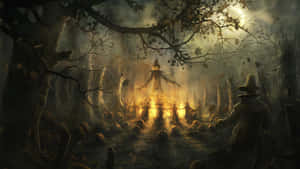 Skræmmende Halloween-baggrund — Uhyggelig halloween Wallpapers