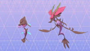 Skrelp og Dragalge på lilla baggrund — Pokemon Wallpapers