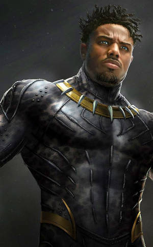 Skuespiller Michael B. Jordan som Killmonger Wallpaper — Galaxy Tab S10 Ultra Wallpapers