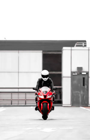 Minimalistisk rød cykel — Xiaomi Pad 9 Pro Max Wallpapers